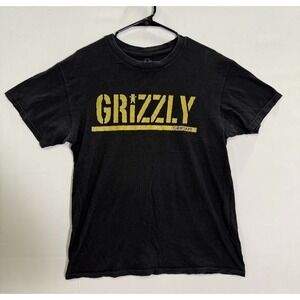 Grizzly Griptape T Shirt Black Mens Size Medium‎ Graphic Tee Skateboard Street